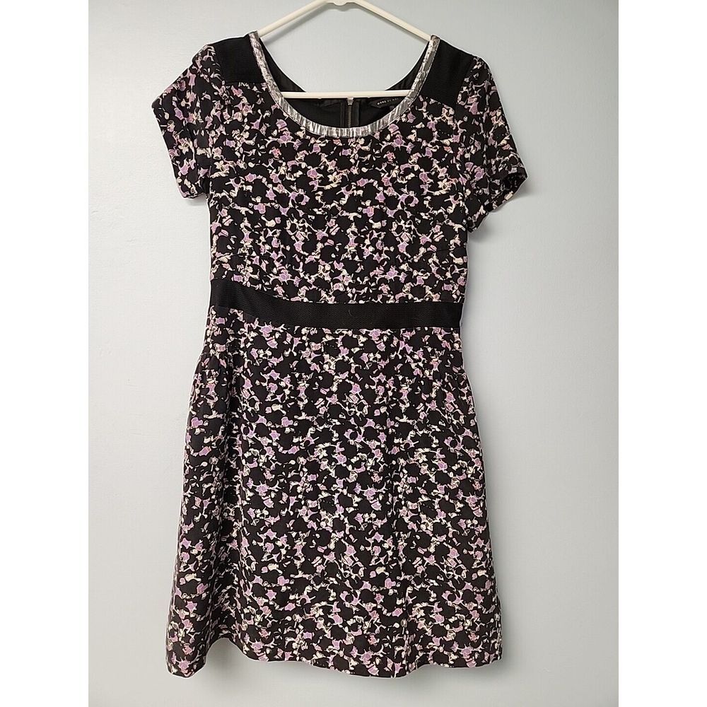 Marc by Marc Jacob's Womens 4 Silk Fit & Flare‎ Mesh back Geometric Print Dress